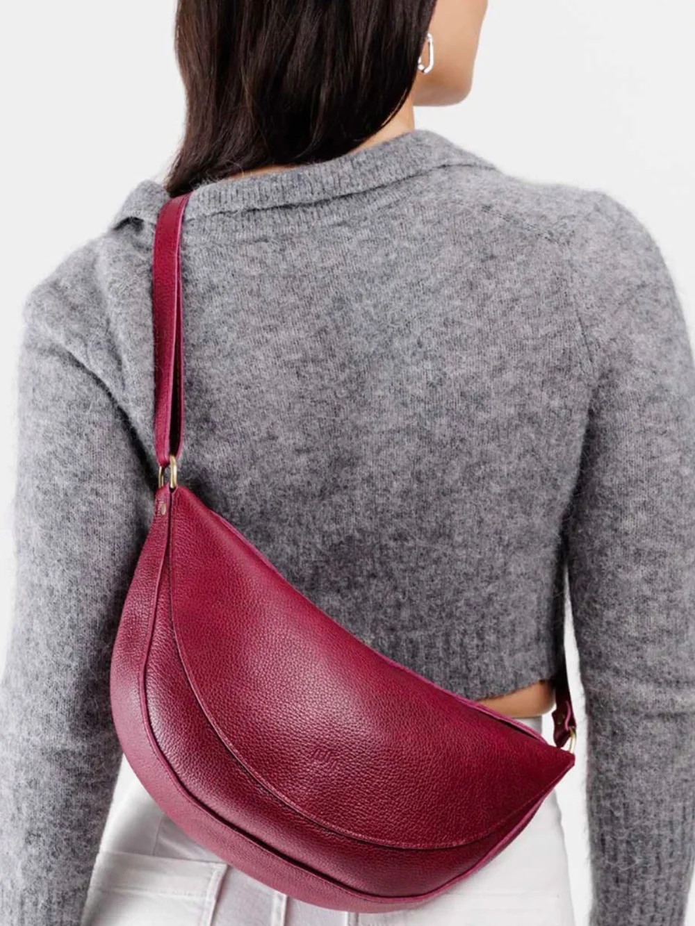 Portland Leather Large Koala Sling Bag Orchid